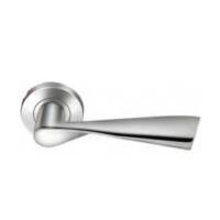 Investment Solid Lever Handles on Round Escutcheons-A200RH01-SS